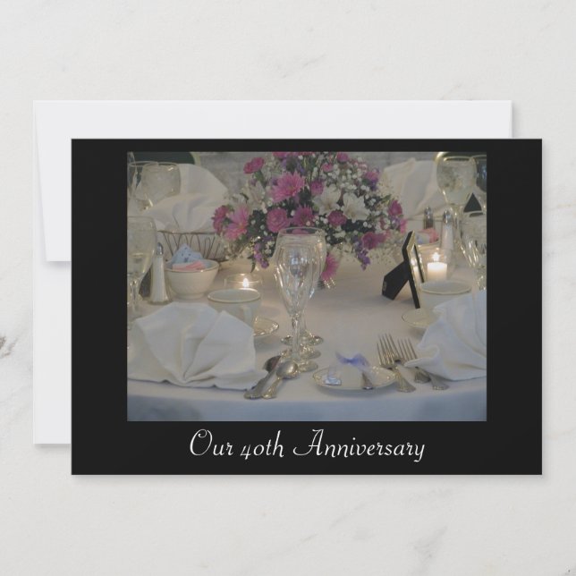 Invitation Notre 40e anniversaire (Devant)