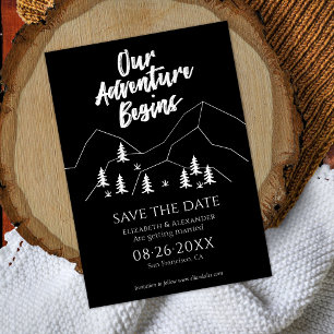 Invitation Notre Aventure Commence Le Mariage Forestier Écono
