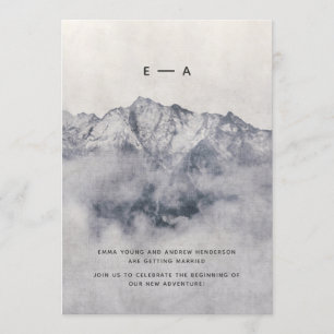 Invitation Notre aventure commence Misty Mountain Pine Minima