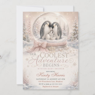 Invitation Notre aventure la plus cool commence Baby Shower d