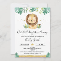 Notre Baby shower de la Couronne du petit roi Lion