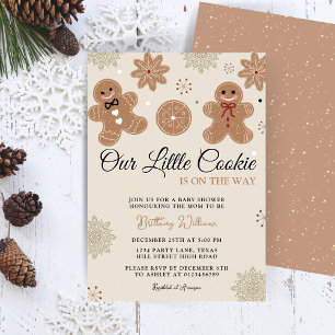 Invitation Notre Baby shower de Noël Little Cookie