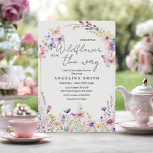 Invitation Notre Baby shower Floral Petit Fleur sauvage