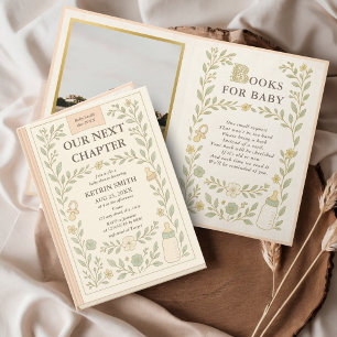 Invitation Notre Baby shower photo Storybook Next Chapter
