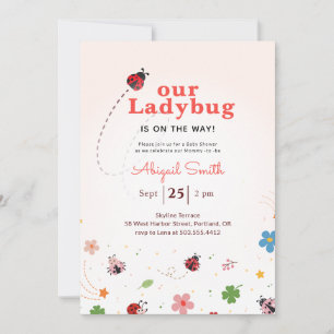 Invitation Notre Coccinelle Est En Route Baby Shower