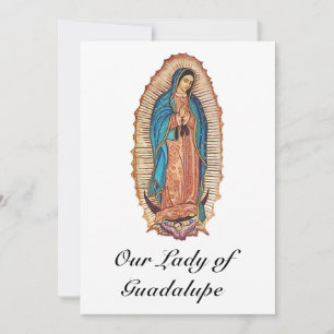 Invitation Notre-Dame de Guadalupe Tilma Miraculuseuse Beaux-