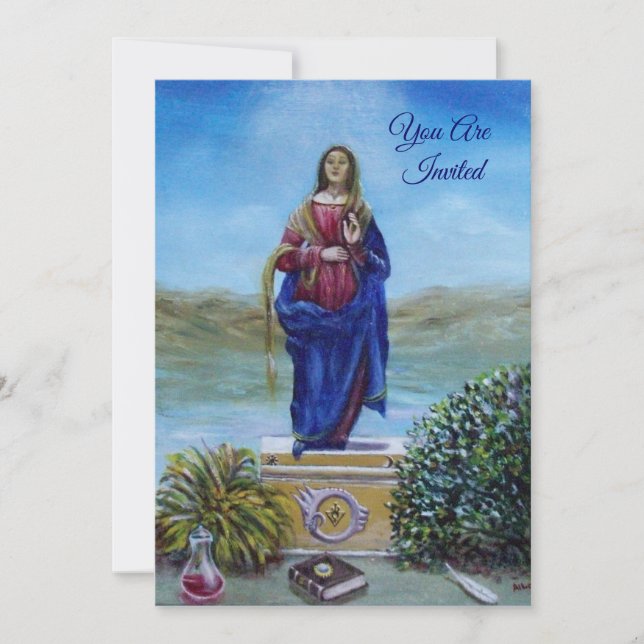 Invitation NOTRE-DAME DE LUMIÈRE Madone de l'Immaculée Concep (Devant)