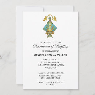 Invitation Notre-Dame de San Juan de los Lagos Baptême