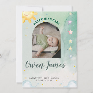 Invitation Notre doux bébé est arrivé