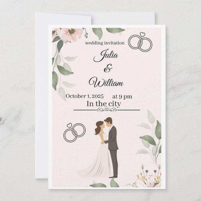 Invitation Notre Histoire d'Amour (Devant)