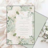 Notre Jour Spécial Mariage Blanc Hydrangeas Vintag
