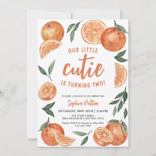 Invitation Notre Little Cutie Anniversaire de enfant Party