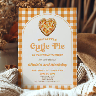 Invitation Notre Little Cutie Pie Retro Anniversaire