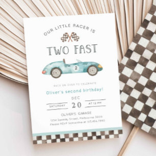 Invitation Notre Little Racer Est Deux Fast Race Car 2e Anniv