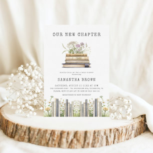 Invitation Notre nouveau Baby shower de livre de chapitre