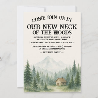 Invitation Notre Nouveau Coin De Bois | Pendaison De Crémaill