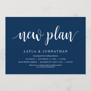 Invitation Notre nouveau plan de mariage Changer la date