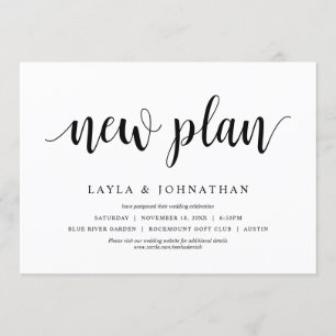 Invitation Notre nouveau plan de mariage Changer la date