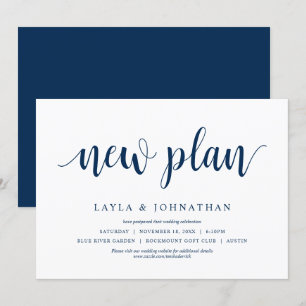 Invitation Notre nouveau plan Mariage Changer la date