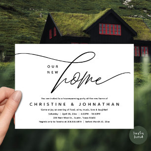 Invitation Notre Nouvelle Maison, Cosy Lovely House Party
