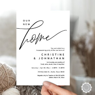 Invitation Notre Nouvelle Maison, Cosy Lovely House Party