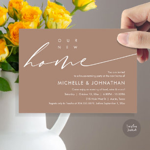 Invitation Notre nouvelle maison, Fête de la Fête du réchauff