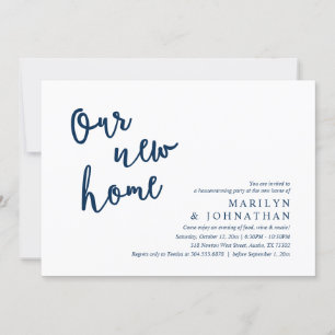 Invitation Notre nouvelle maison, Fête de la Ménage Rustique