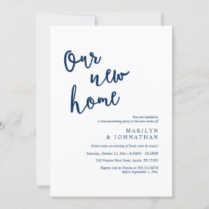 Invitation Notre nouvelle maison, Fête de la Ménage Rustique