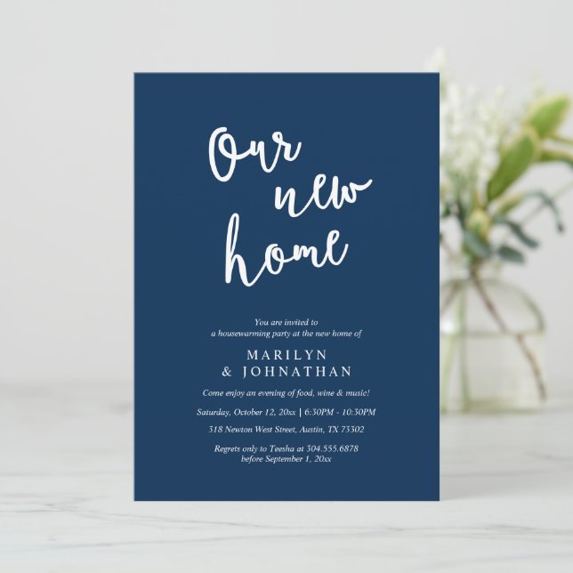 Invitation Notre nouvelle maison, Fête de la Ménage Rustique (Debout devant)