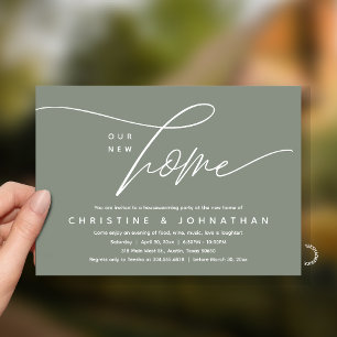 Invitation Notre nouvelle maison, fête de pendaison de crémai