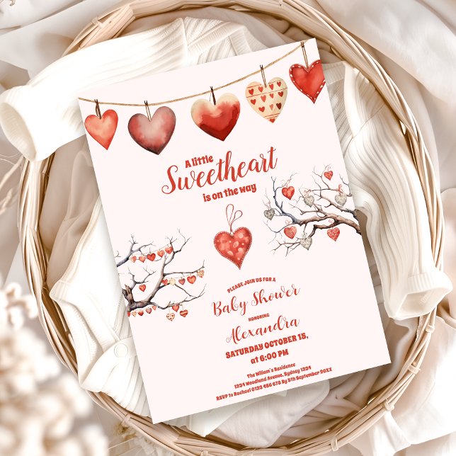 Invitation Notre petit amour Baby shower de la Saint Valentin (Créateur téléchargé)