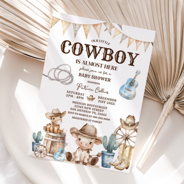 Invitation Notre petit Baby shower sauvage de l'Ouest (Créateur téléchargé)