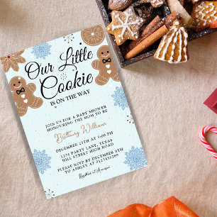 Invitation Notre petit biscuit Baby shower de Noël
