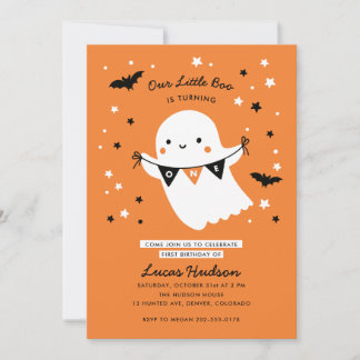 Invitation Notre Petit Boo Cute Kids Halloween Premier annive
