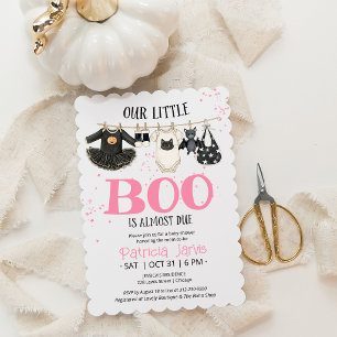 Invitation Notre Petit Boo Est Presque Prêt Fille Baby Shower