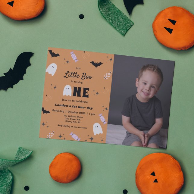 Invitation Notre Petit Boo Halloween 1er Anniversaire (Créateur téléchargé)