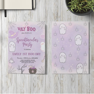 Invitation Notre Petit Boo Halloween 1er Anniversaire Invitat