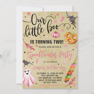 Invitation Notre petit Boo Halloween 2e anniversaire