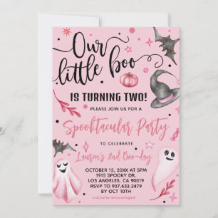 Invitation Notre petit Boo Halloween 2e anniversaire