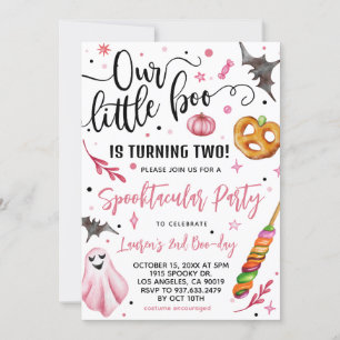 Invitation Notre petit Boo Halloween 2e anniversaire