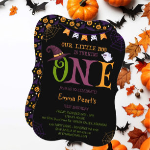 Invitation Notre Petit Boo Turner Un, Halloween 1er Anniversa