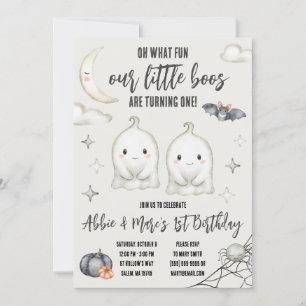 Invitation Notre petit BOOS tourne UN Halloween Anniversaire