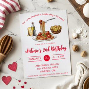 Invitation Notre petit boulet de viande fête son anniversaire