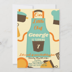 Invitation Notre petit chef Anniversaire