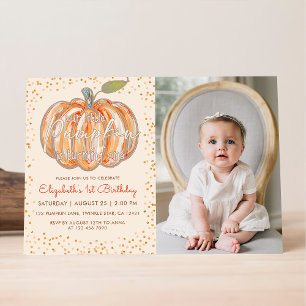 Invitation Notre Petit Citrouille 1er anniversaire