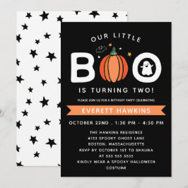 Invitation Notre petit Citrouille Boo Halloween fête d'annive