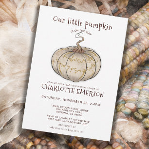 Invitation Notre Petit Citrouille En Voie De Baby shower