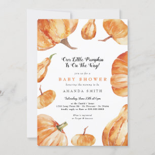 Invitation Notre Petit Citrouille Est En Route Baby shower