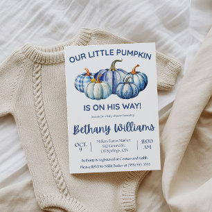 Invitation Notre Petit Citrouille est en route, Baby shower b