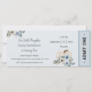 Invitation Notre petit Citrouille est une invitation, 1er ann